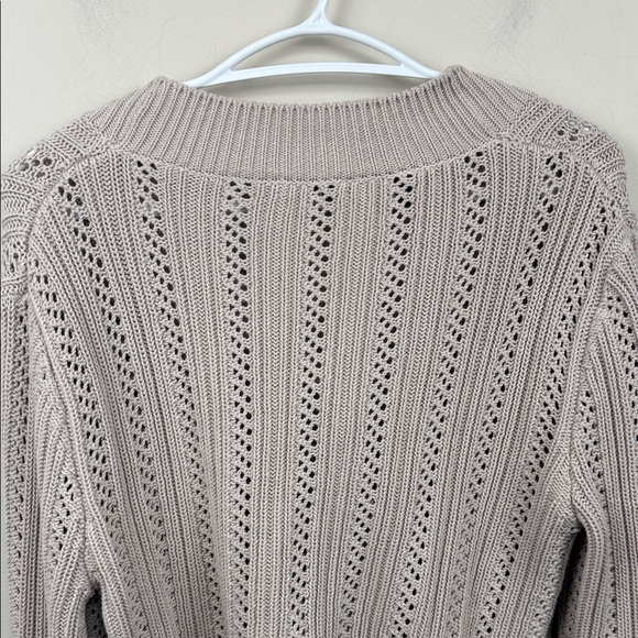 Saks Fifth Avenue COLLECTION Crochet Pointelle Bolero Cardigan small - Picture 11 of 12